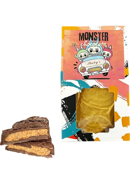 Sheby’s Monster Chocolate Fındık Kremalı Çıtır Kadayıflı 100GR (Labubu Çikolatası)