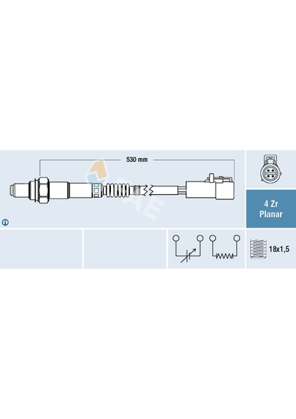 Oksıjen Sensoru Focus Cmax 04 Focus Iı 05 Volvo C30 07 12 S40 04 S80 I 03 06 XC90 I 275 2.5 T Awd 02 14 2.5t