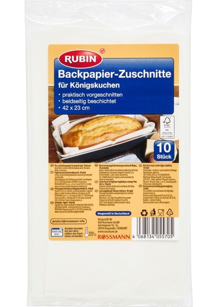 Kek Kalıbı Kağıdı Baton 10'lu