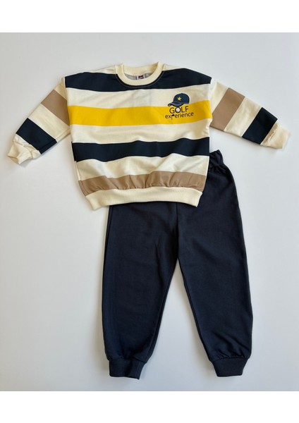 Renkli Çizgili Erkek Çocuk Alt - Üst Takım