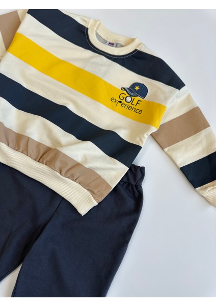 Renkli Çizgili Erkek Çocuk Alt - Üst Takım fiyatları