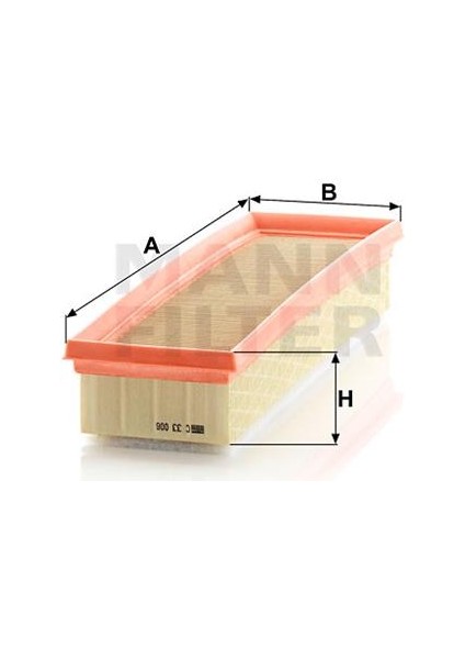 Hava Filtresi Dacıa Logan 04 Dokker 12 Lodgy 12 Symbol Iı 08 14 1.4 / 1.6 16V