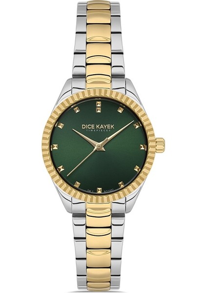 DK.1.AG1402.04 Çelik Kordon Çelik Kasa 5 Atm Suya Dayanıklı Metalik-Altın Renk Kadın Kol Saati