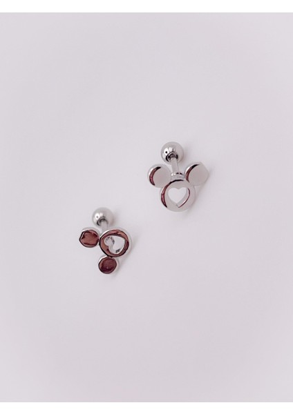 Cerrrahi Çelik Piercing ( Pirsing ) Fare Figürlü Tragus Helix Piercing (1ADET) modelleri