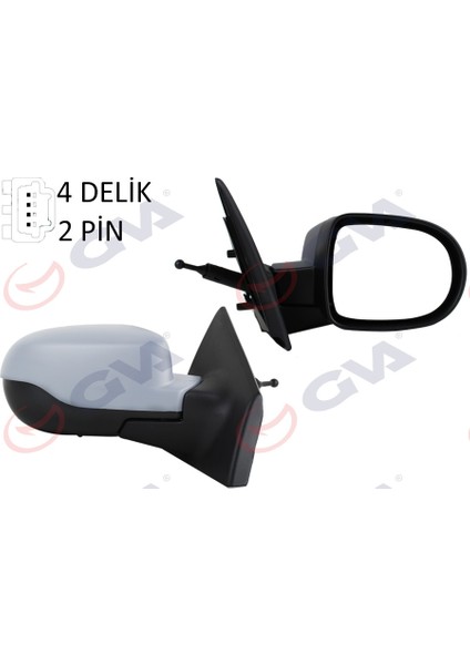 Dış Dikiz Aynası Sağ Clıo 09 Mekanik Sensörlü Astarlı Konveks 2 Fiş VM-6135PSR