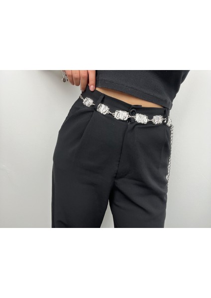 Dalga Formlu Metal Halkalı Zincir Kemer fırsatları