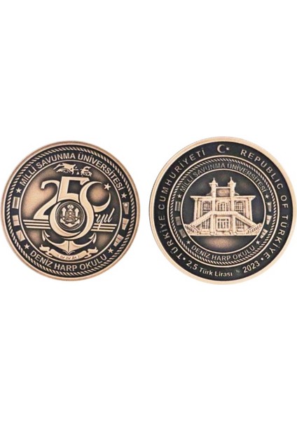 Msü Deniz Harp Okulu 250.YIL Bronz Hatıra Para - Çil modelleri