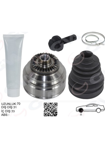 Aks Kafası Ön Sağ/sol Bmw F20 F22 F30 F32 F33 F34 F36 E84 70MM