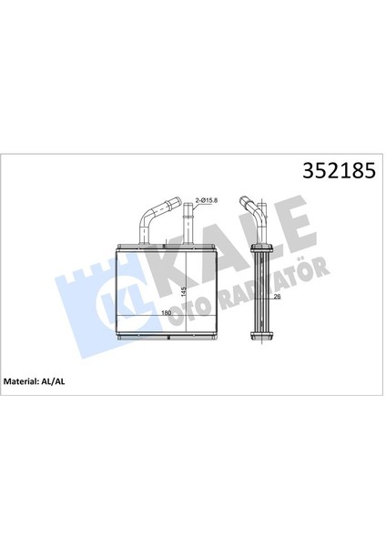 Kalorifer Al/pl/brz 323 PV-3623 CV-323 FV-323 SV-323 Fv I-Mx-3