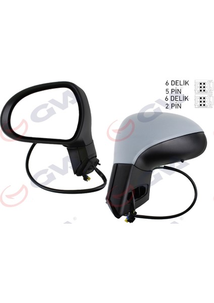 Dış Dikiz Aynası Sol 207 06 Elektrikli Isıtmalı Sinyalli Astarlı Konveks VM-6207EHPL