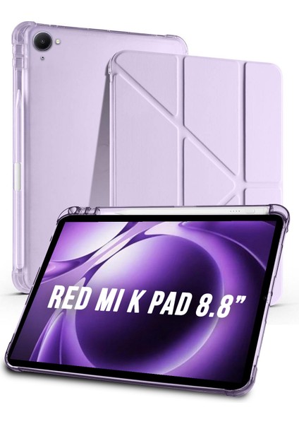 Redmi K Pad Tablet 8.8” Uyumlu Tri Folding Kalem Bölmeli Uyku Modlu Akıllı Kılıf