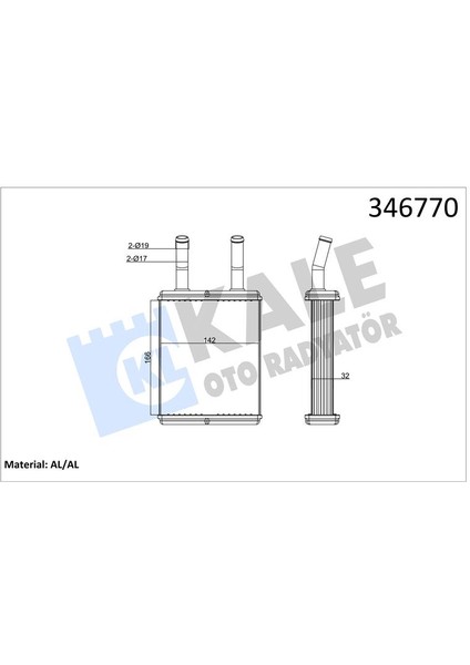 Kalorifer Radyatörü Brazing Excell 163X148X42