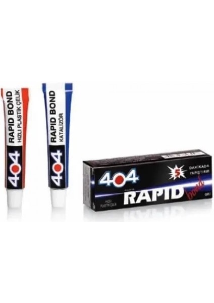 404 Plastik Çelik Rapid Bond Hızlı Yapıştırıcı 16GR - Şeffaf