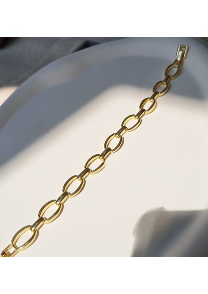 Paslanmaz Çelik Halka Model 14K Gold Bileklik modelleri
