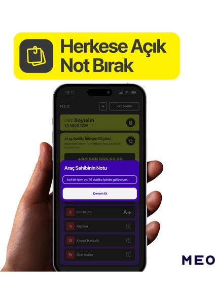 2'li Paket Karekodlu Araç Numaratörü - Araç Içi Park Telefon Numarası - Akıllı Araç Etiketi (Yatay Versiyon)