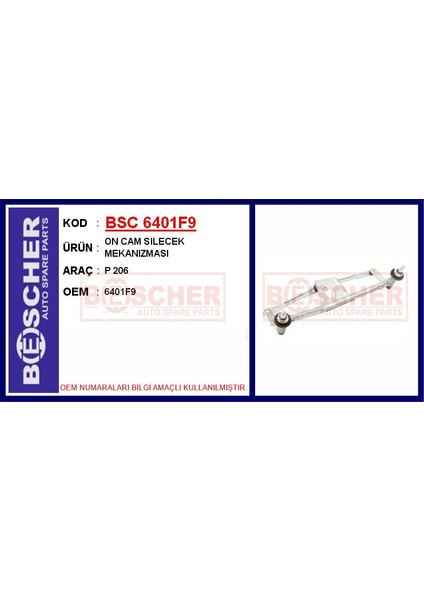 On Cam Sılecek Mekanızması P 206