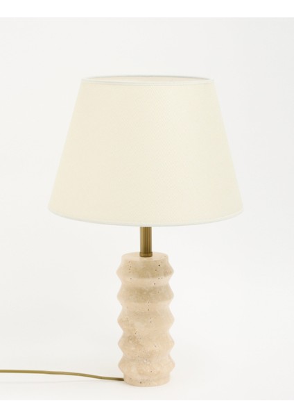 Meya Kumaş Şapkalı Traverten Abajur fiyatları