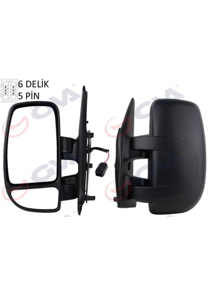 Dış Dikiz Aynası Sol Master-Movano 04 Elektrikli Isıtmalı Konveks 5 Fiş VM-969EHL