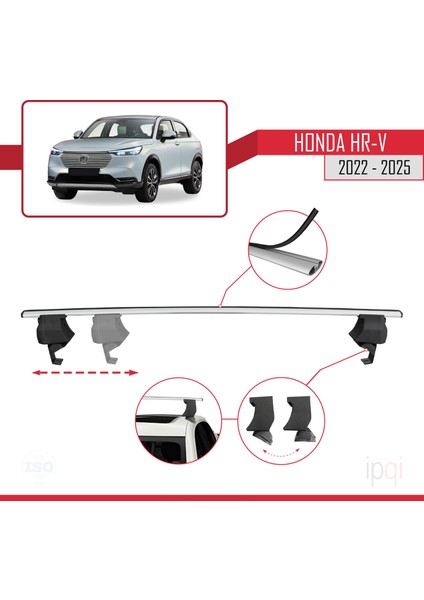 Honda Hr-V 3 2022 ve Sonrası ile Uyumlu Ace-4 Ara Atkı Tavan Barı Gri 2 Adet fırsatları