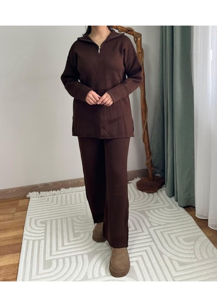 Fermuarlı Triko Takım