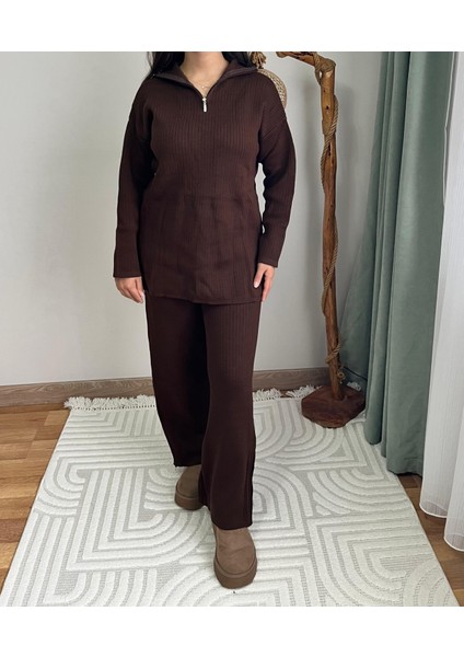 Fermuarlı Triko Takım