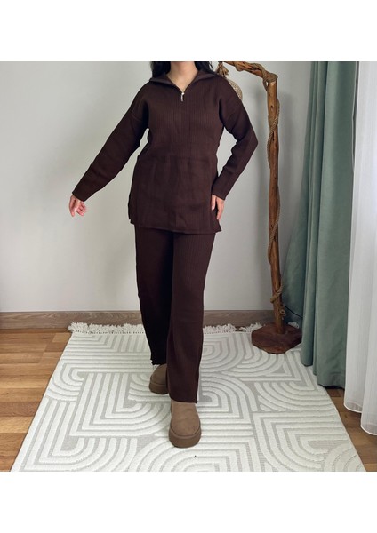 Fermuarlı Triko Takım