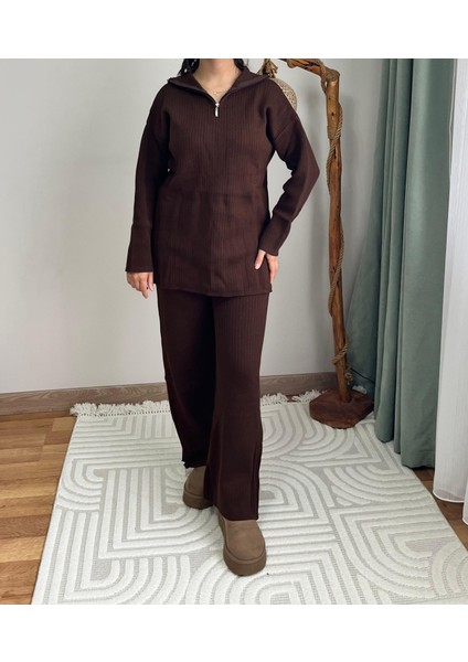 Fermuarlı Triko Takım