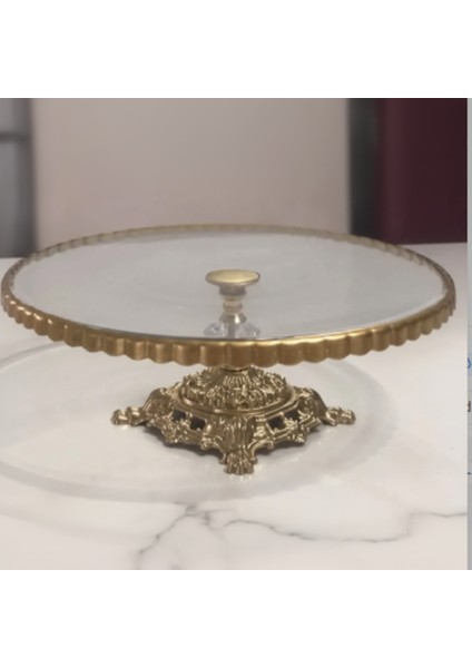 Pasta Sunumluk / Servis Tabağı – Kristal Cam