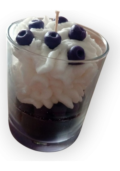 Kremalı Yabanmersini Bardak Mum