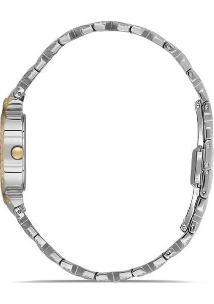 DK.1.AG1408.03 Taşlı Tasarım Çelik Kordon Çelik Kasa 5 Atm Suya Dayanıklı Metalik-Altın Renk Kadın Kol Saati fiyatları