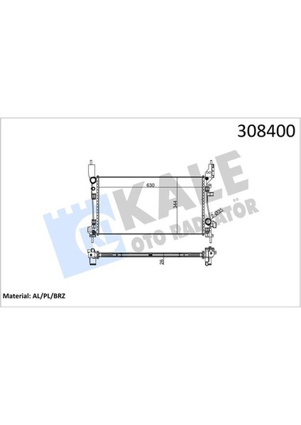 Radyatör Fıorıno 08> 1.3mtj Mek Ac 630X344X26