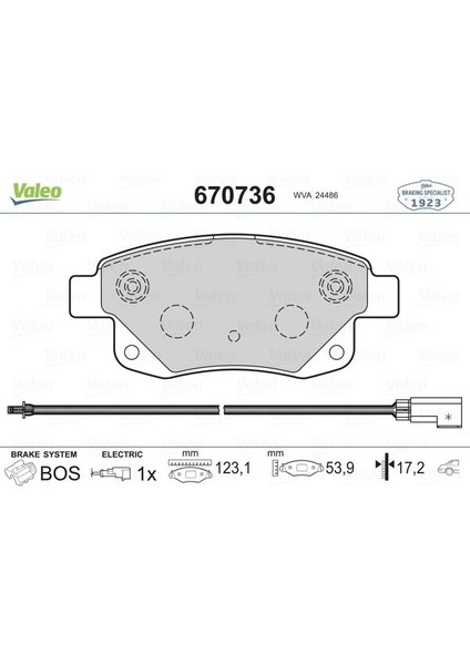 Arka Fren Balatası Transıt V347-V348 06 11 Fıslı