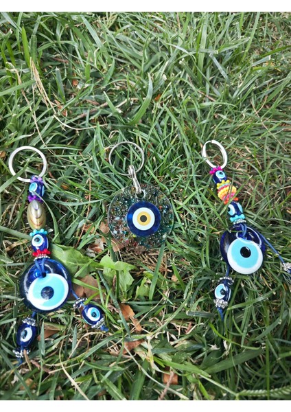 Nazar Boncuklu Anahtarlık Üçlü Set modelleri
