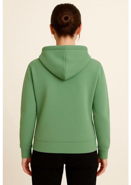 Kadın Yeşil Kapüşonlu SWEATSHIRT-W1108-K modelleri