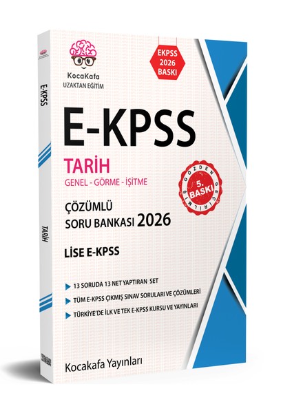 Ekpss Ortaöğretim Tarih Çözümlü Soru Bankası -Genel-Görme-Işitme 2 - Tekli Kitap