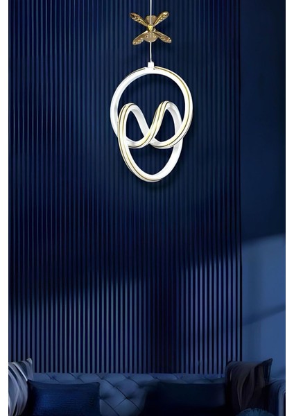 Lisandra White Gold Tek Renk Modern Sarkıt LED Avize