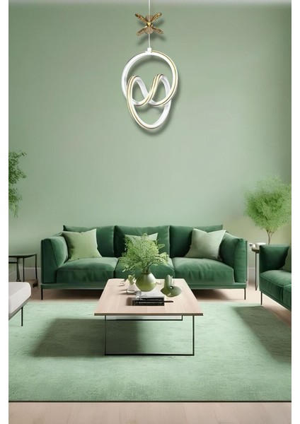 Lisandra White Gold Tek Renk Modern Sarkıt LED Avize modelleri