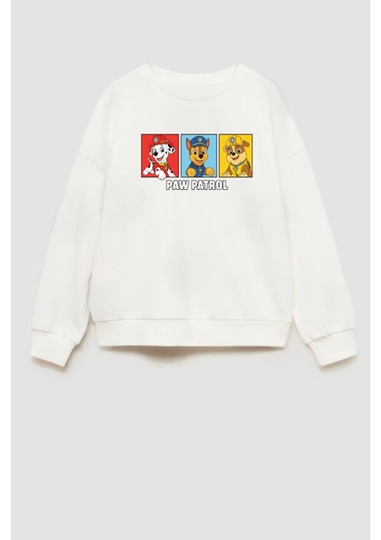 Erkek Çocuk Baskılı 3 Iplik Kumaş Pamuklu Sweatshirt