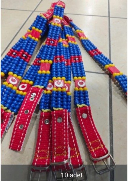 Küçükbaş Koyun Kuzu Tokalı Kemerli Bayraklı Boyunluk 10 Adet