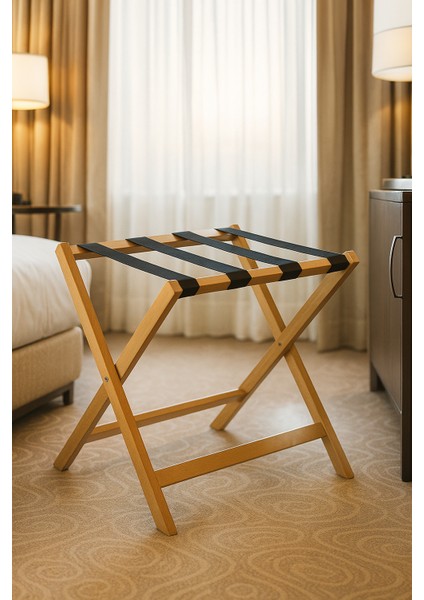 Ahşap Bavul Sehpası - Ahşap Otel Sehpası