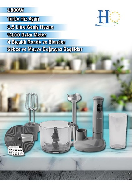 HBS-1830 Multı Star Blender Seti 8 In 1