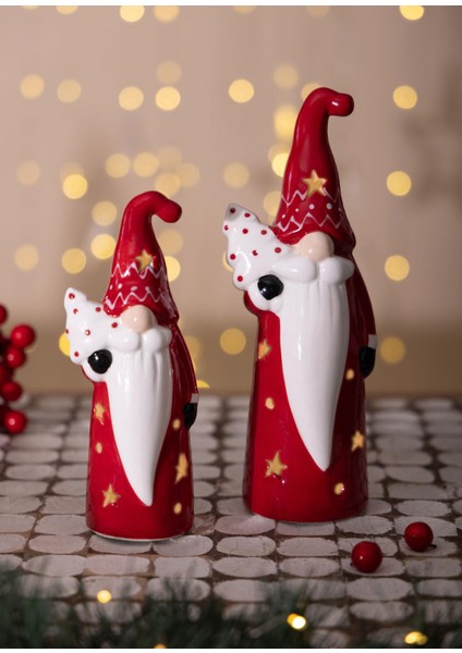 Dekoratif Yılbaşı Süsü LED Işıklı Cüce 8X7X22 cm modelleri