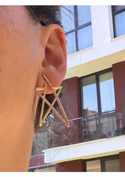 Özel Tasarım Taşlı Yıldız Küpe fiyatları