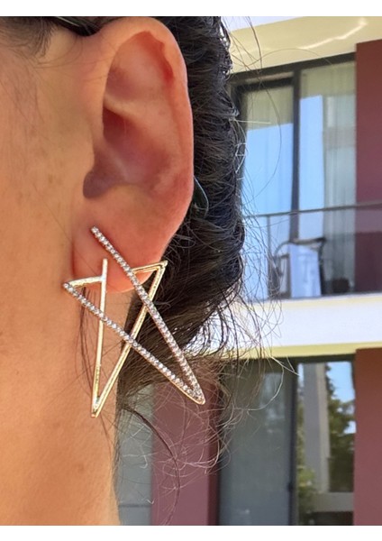 Özel Tasarım Taşlı Yıldız Küpe fırsatları