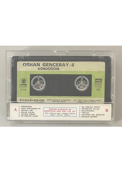 Orhan Gencebay 8 Kördüğüm Kaset (Orijinal Dönem Kağıt Baskı Kaset) fiyatları