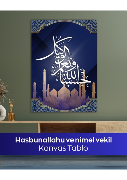Hasbunallahu ve Ni'mel Vekil Islami kanvas Tablo | Dini Ev & Duvar Dekorasyonu fırsatları
