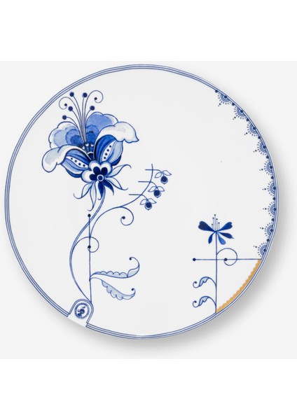 Blue Bird Beyaz Porselen Kahvaltı Tabağı 23 cm
