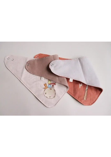 Çift Taraflı Bebek Önlüğü Ikili Takım ( Önlük Mama Önlüğü Salya Bezi)