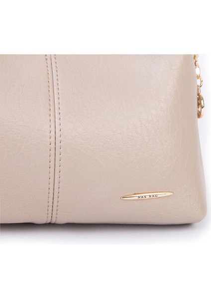 Kadın Mini Omuz ve Çapraz Çanta Örgülü Askılı (En: 23 cm , Boy: 14 Cm) Kum Victoria fiyatları