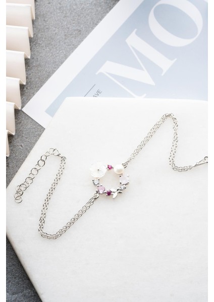 925 Ayar Gümüş Rodyum Kaplama Manolya Çiçeği Model Bahar Çiçeği Bileklik fiyatları